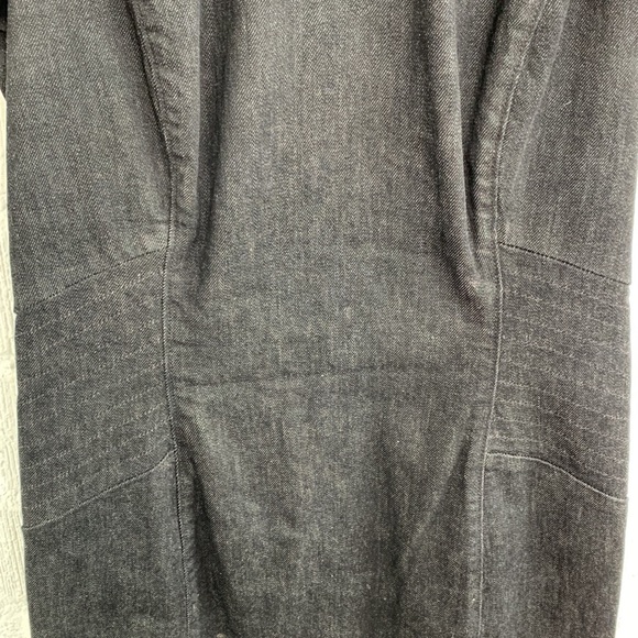 Ralph Lauren Black Label Leather Lamb Denim Stretch Dress sz 6 - Picture 9 of 9